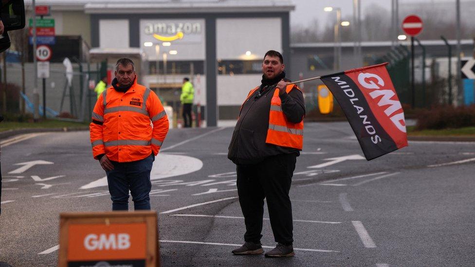 GMB union members striking in Coventry