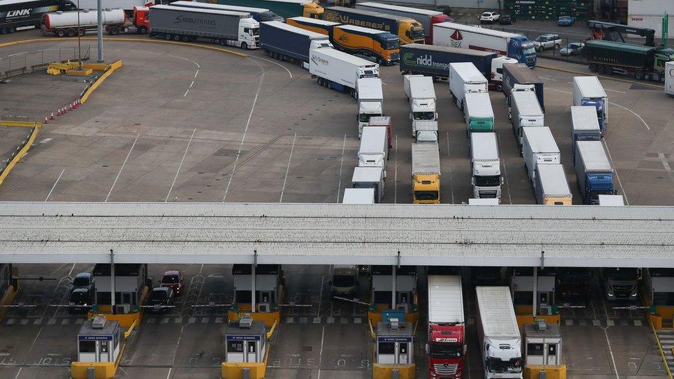 Lorries at Dover