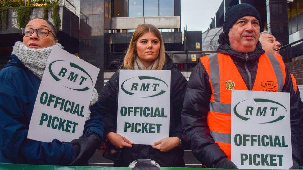 RMT picket line