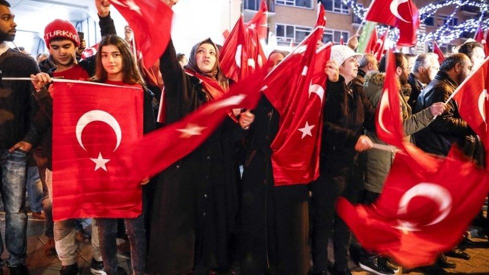 Protests in Rotterdam in March 2017