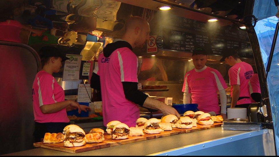 American-style food truck in Glasgow