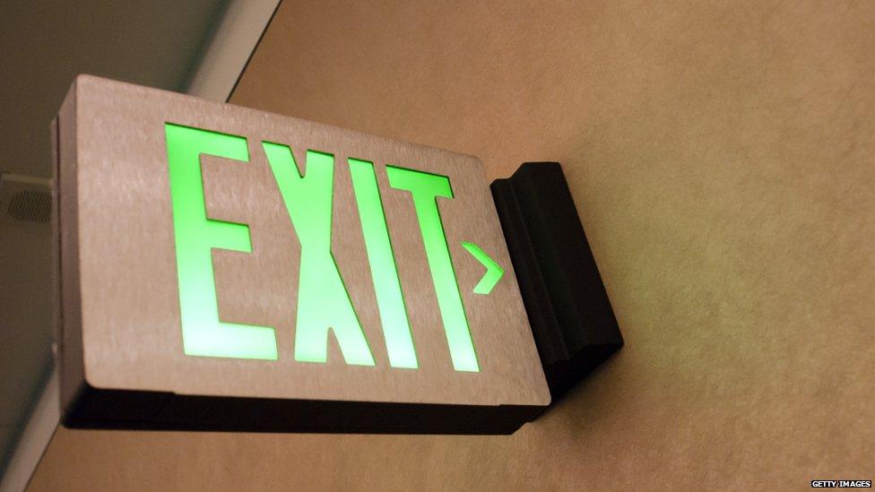 Exit sign