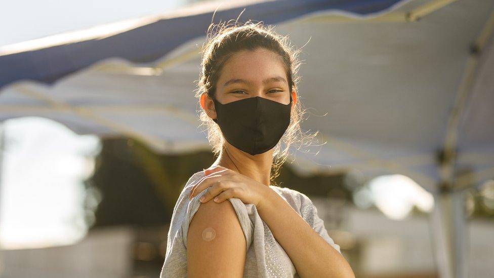 young person after vaccination