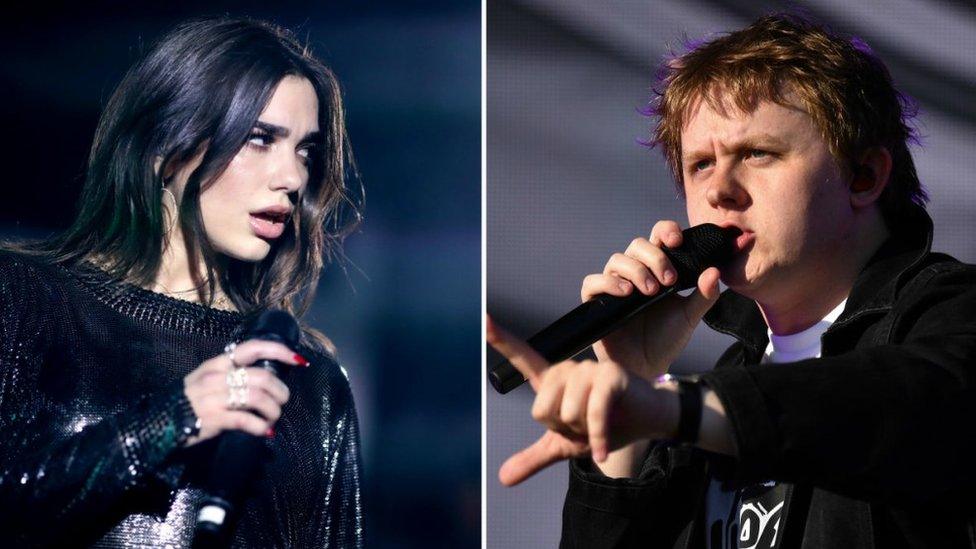 Dua Lipa and Lewis Capaldi