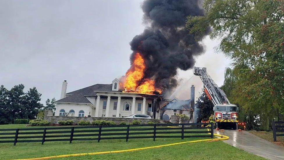 A Tennessee mansion that burned down