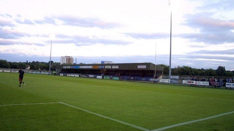 Main stand at Court Place Farm