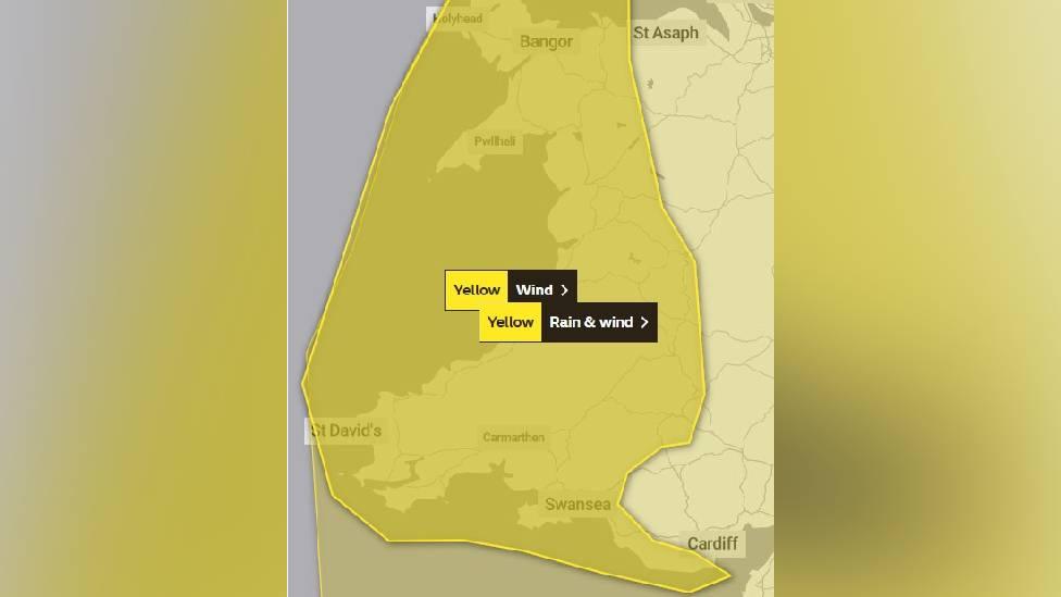 Weather warning map