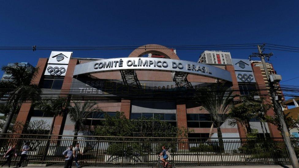 The headquarter of the Brazilian Olympic Committee is seen in Rio de Janeiro