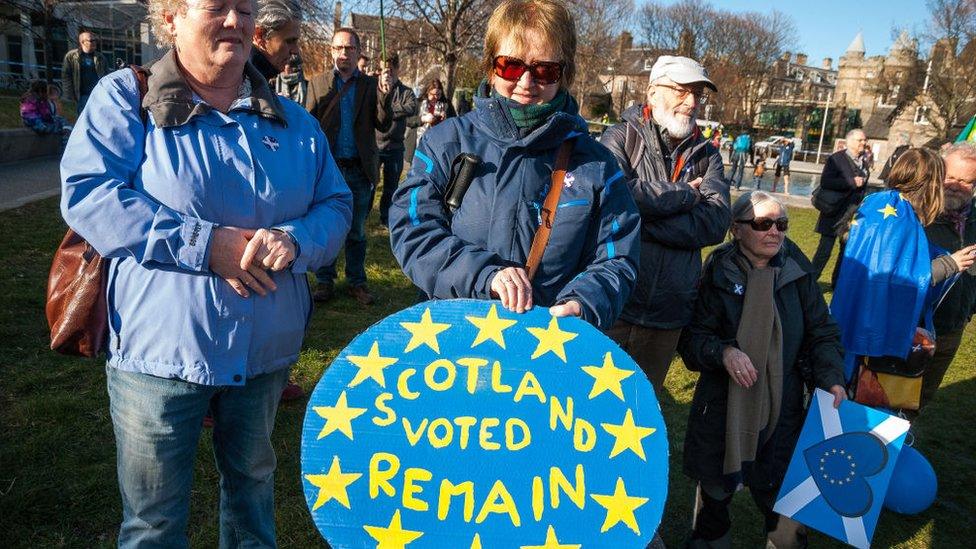 Brexit protest in Scotland