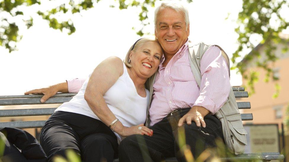 pensioners on bench