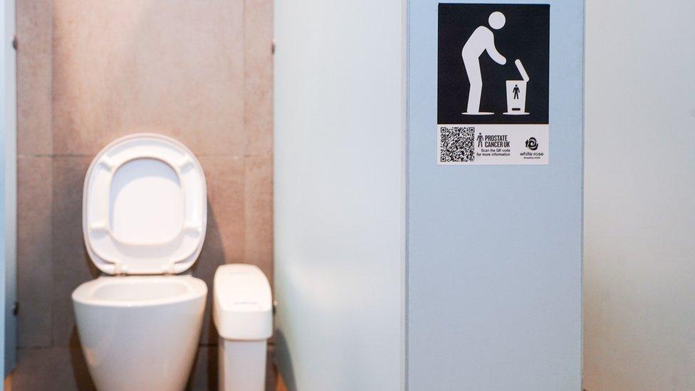 The sanitary bins in the men's toilets at White Rose shopping centre