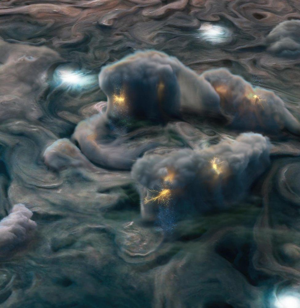 Artwork of Jupiter's clouds