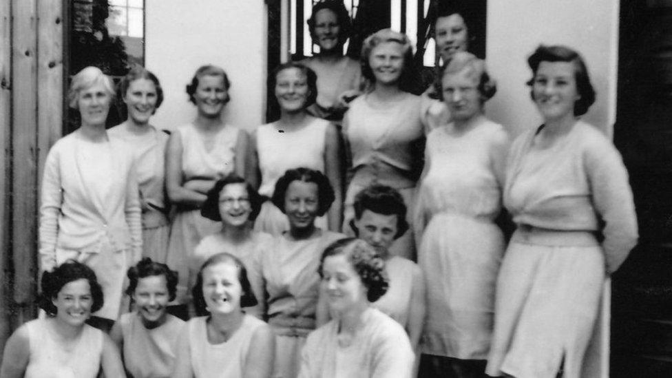 Madge Brown and others at the teaching college in the 1940s