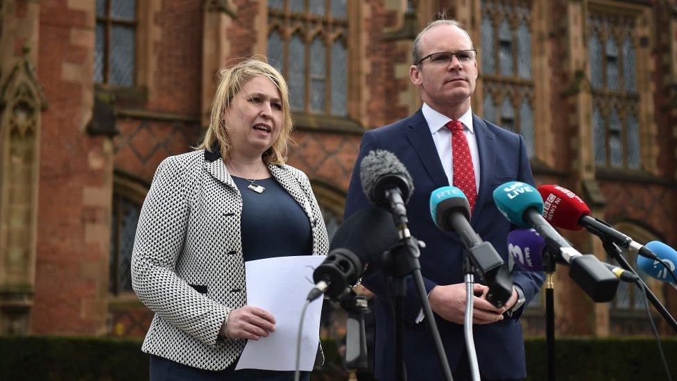 Karen Bradley and Simon Coveney