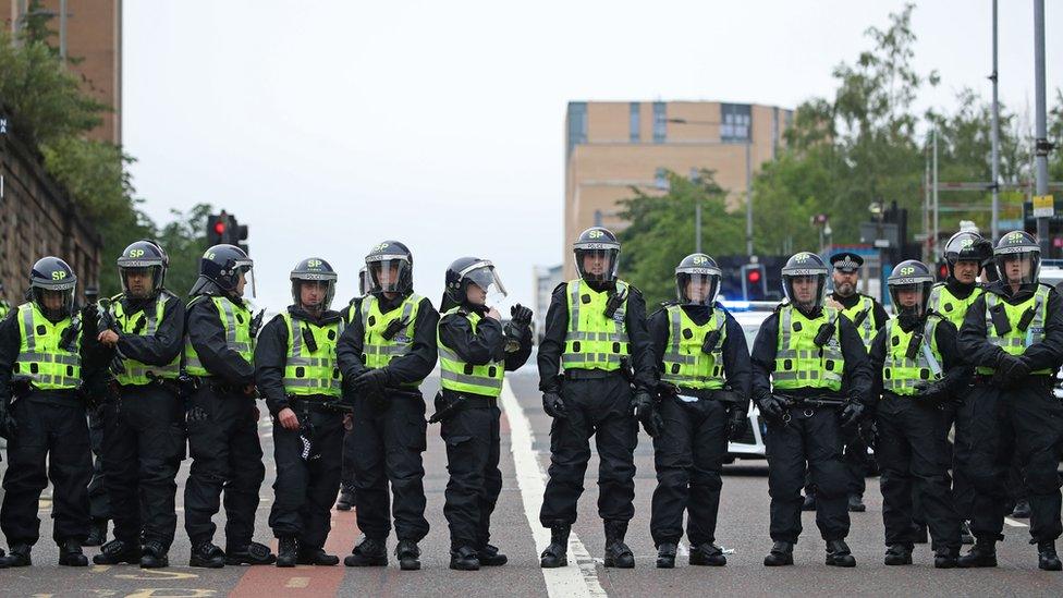 Police in Glasgow 2020