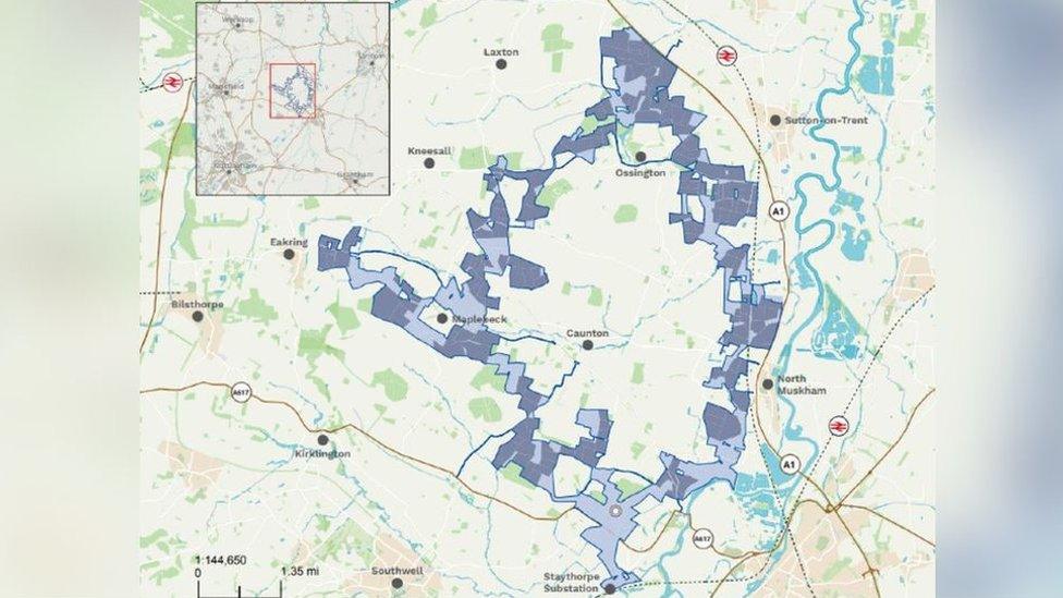 The proposed area where the solar farm project would be built