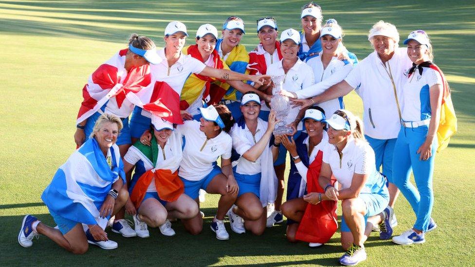 Team Europe with the trophy in 2019