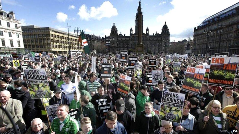 Fans at a rally