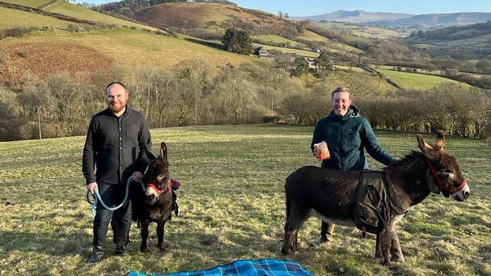 Pavlina and her partner Patrick in the Brecon Beacons