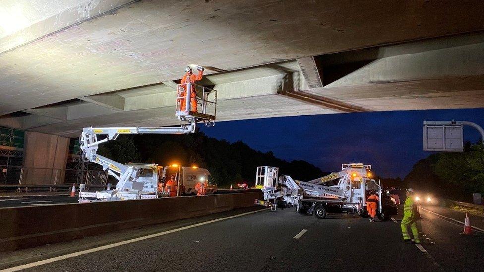 Underside of bridge