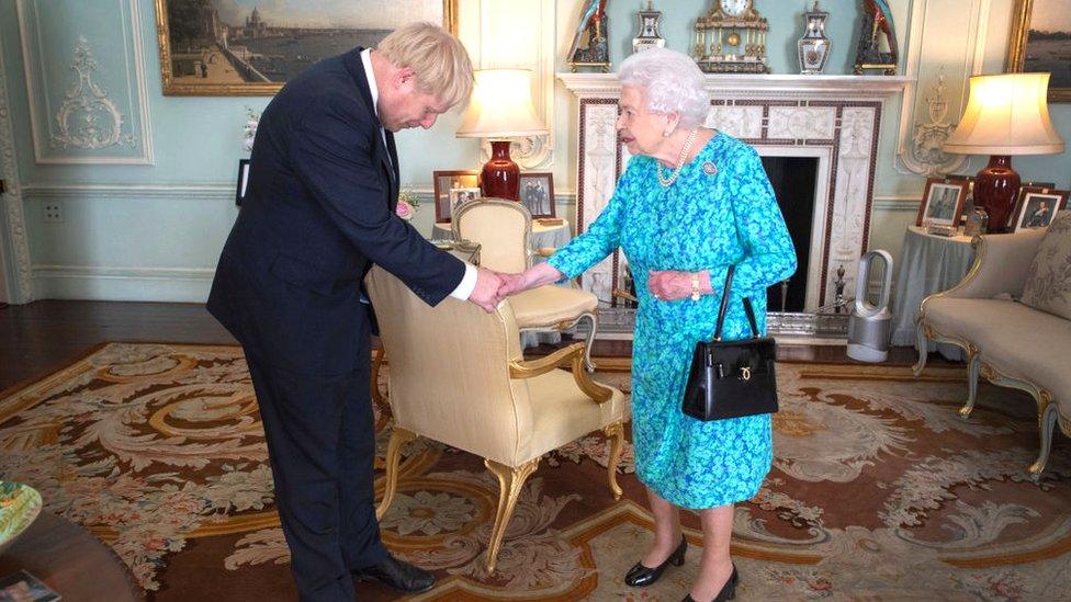 Boris Johnson and Queen Elizabeth II