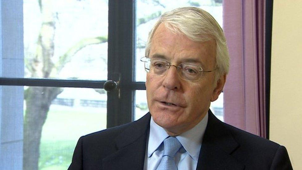 Margaret Thatcher's successor, Sir John Major