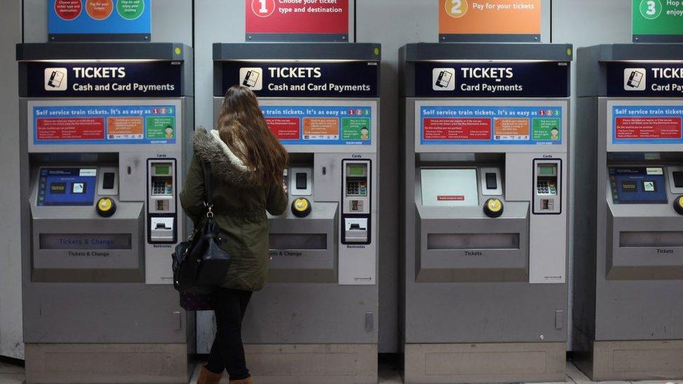 train ticket machine