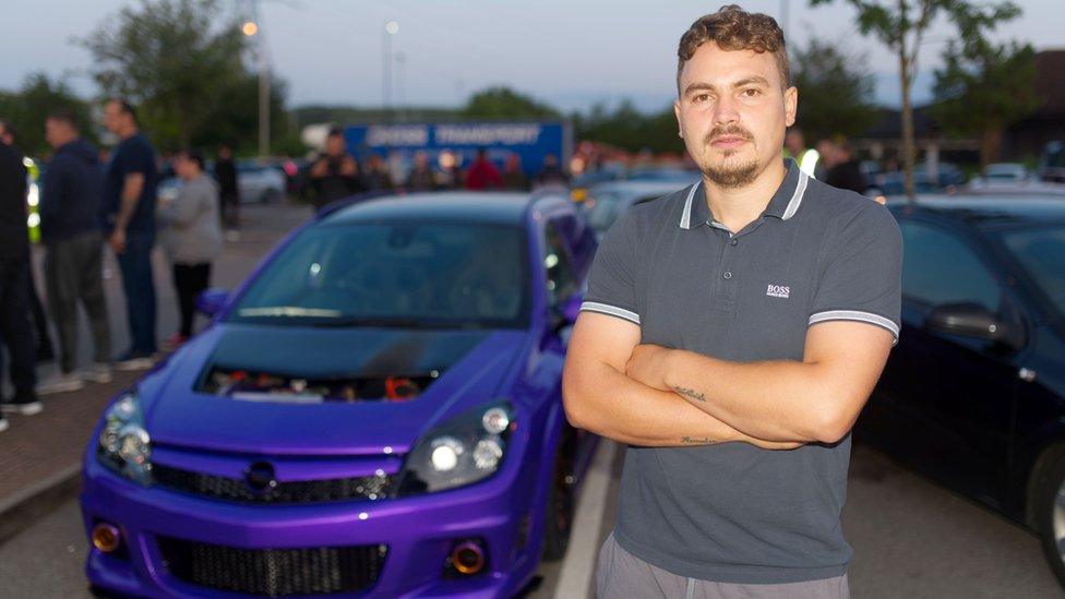 Roger Giugno and his modified Vauxhall Astra van