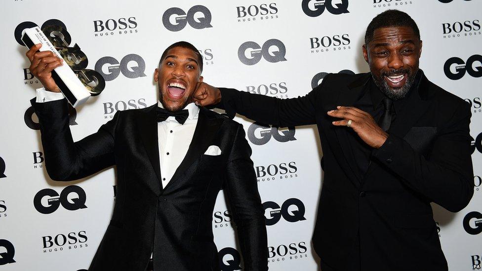 Anthony Joshua and Idris Elba