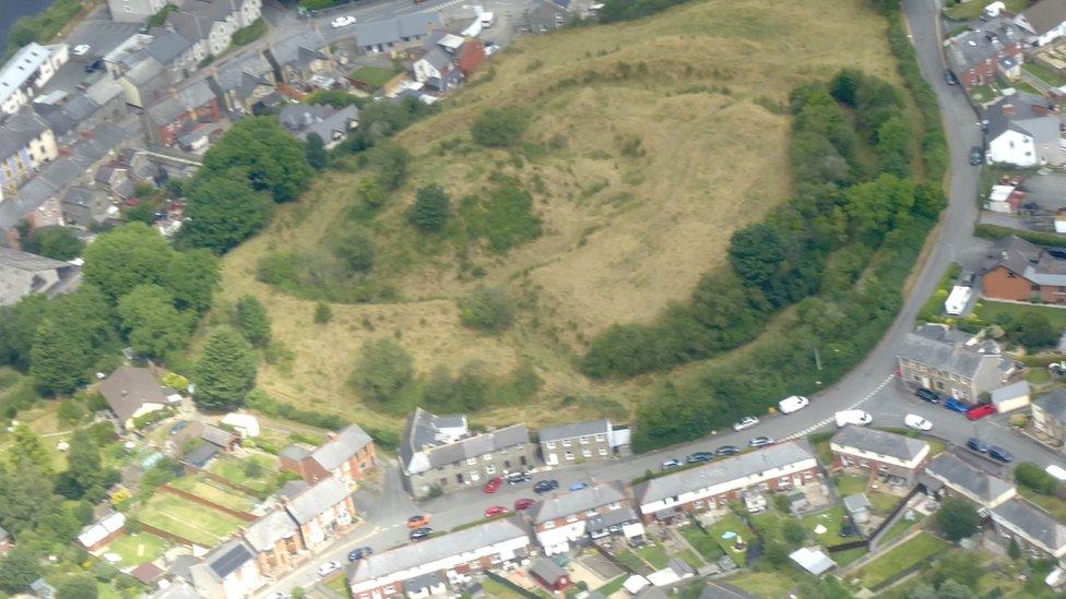 The remains of the Norman castle which helped Builth become a prosperous market town