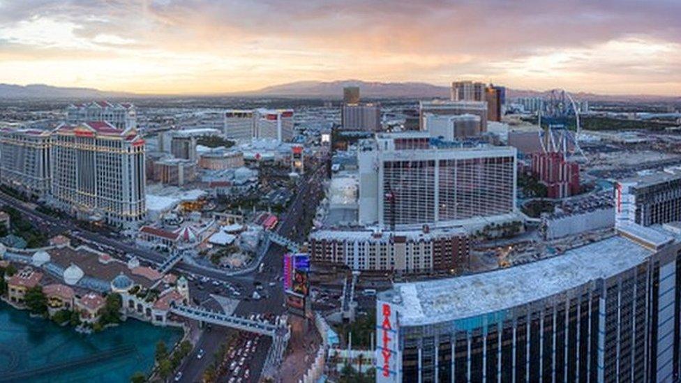 Aerial view of Las Vegas