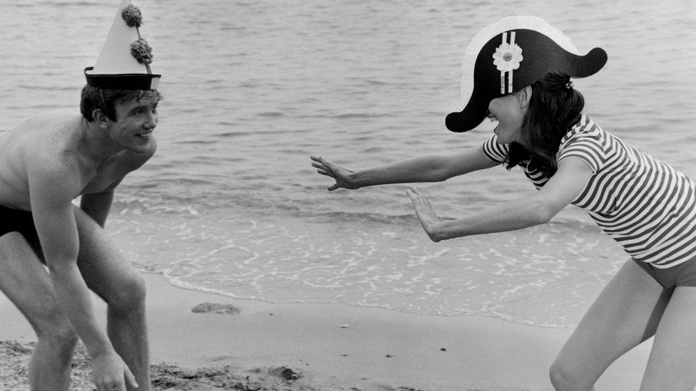 Finney and Audrey Hepburn in scene from Two for the Road