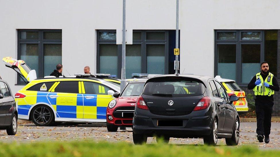 Police at Bedford Academy