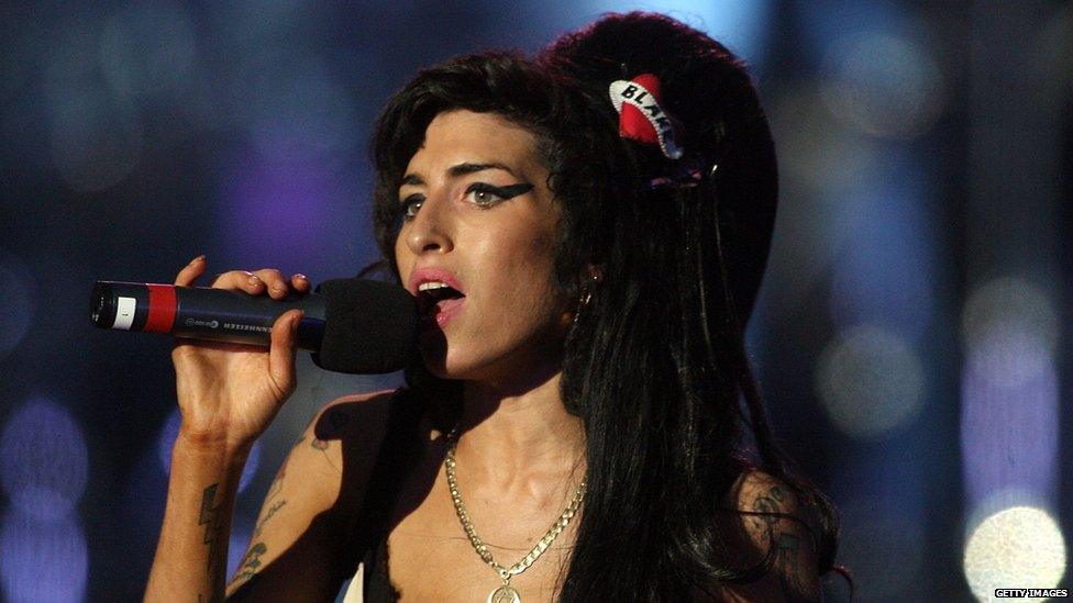 The singer Amy Winehouse