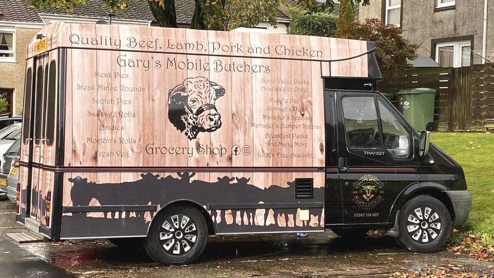 Gary Peline's mobile butcher's van