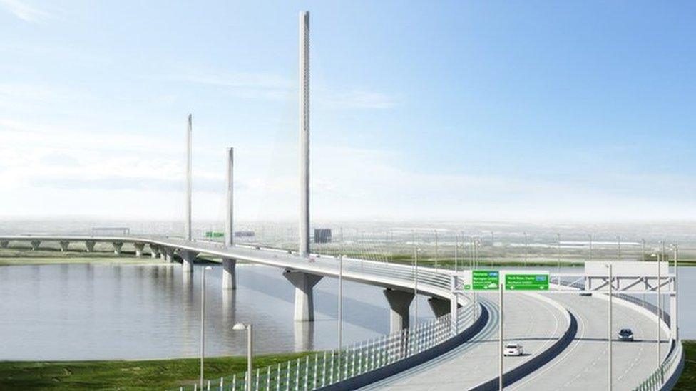 Artist's impression of Mersey Gateway bridge