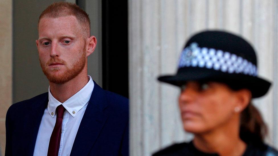 Ben Stokes at court