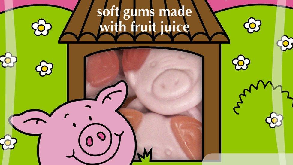 A packet of Percy Pigs