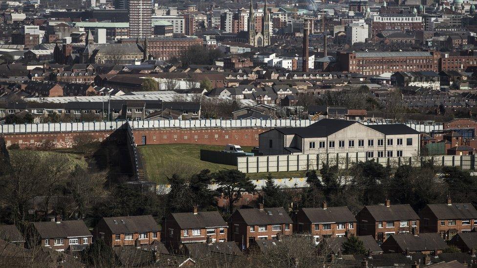 A peace wall in Belfast