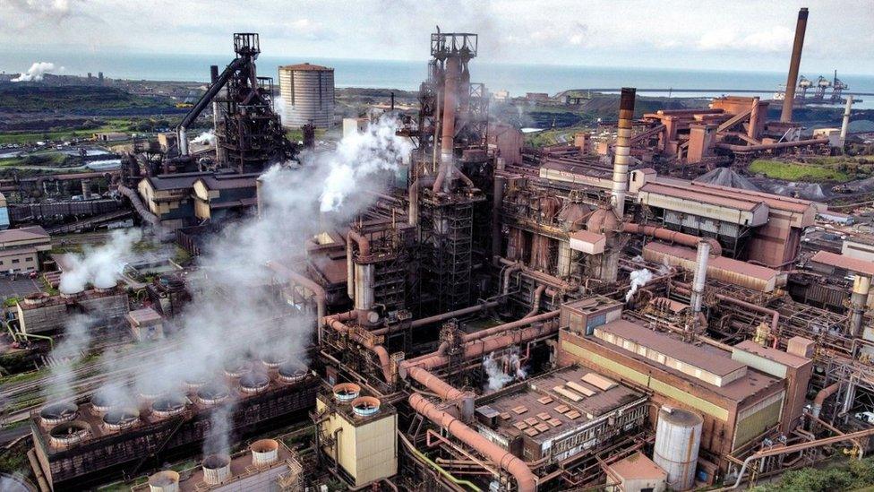 The Tata steelworks at Port Talbot