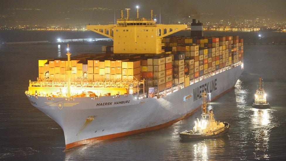 Maersk container ship