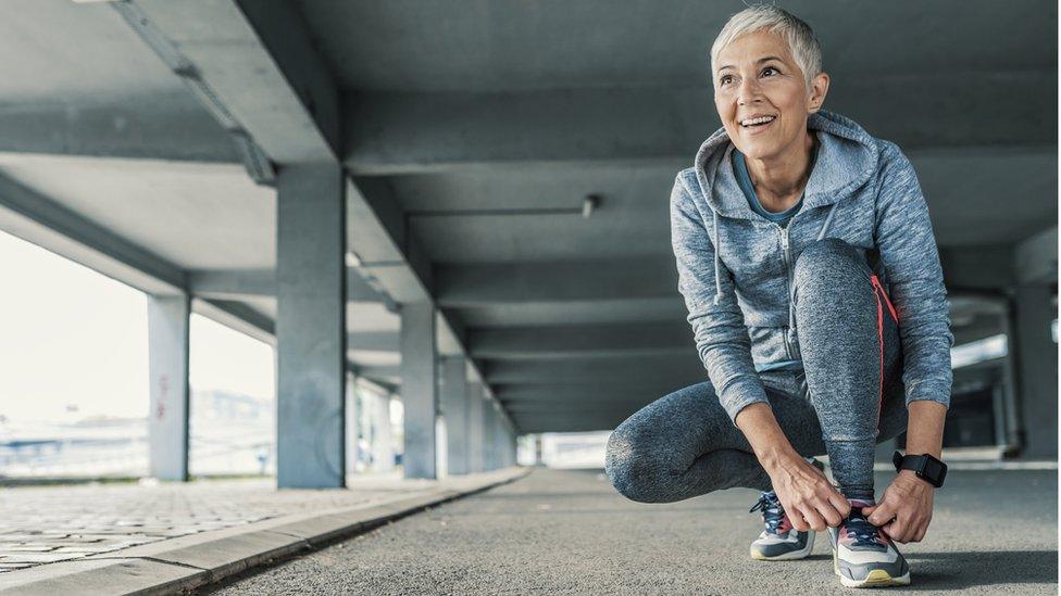 older sporty woman