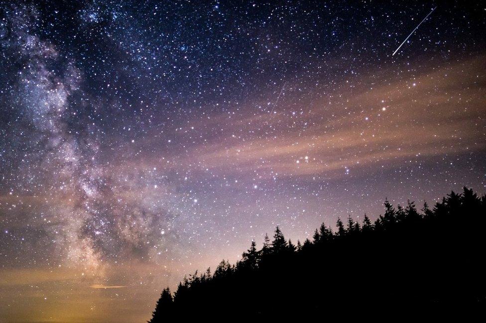 Perseid meteor shower in Exmoor