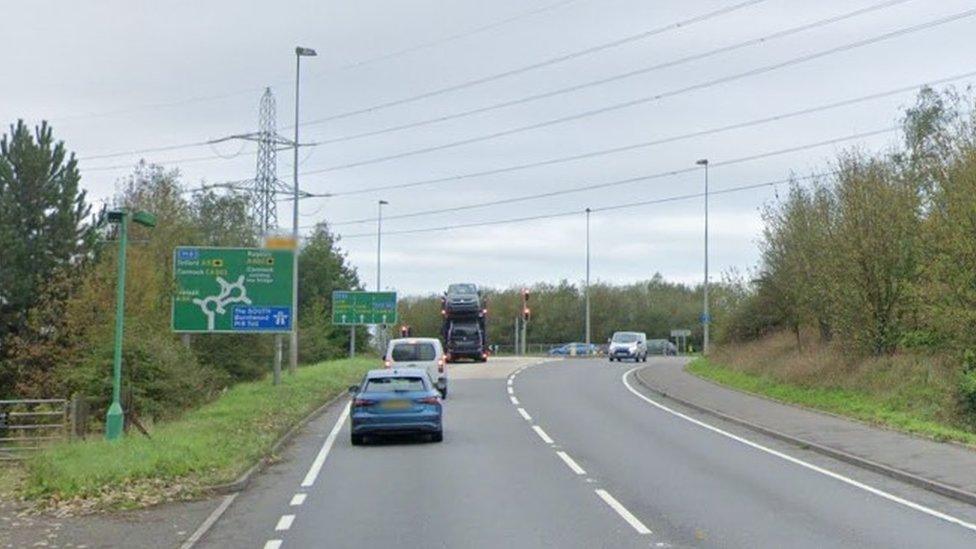 A5 near Churchbridge roundabout