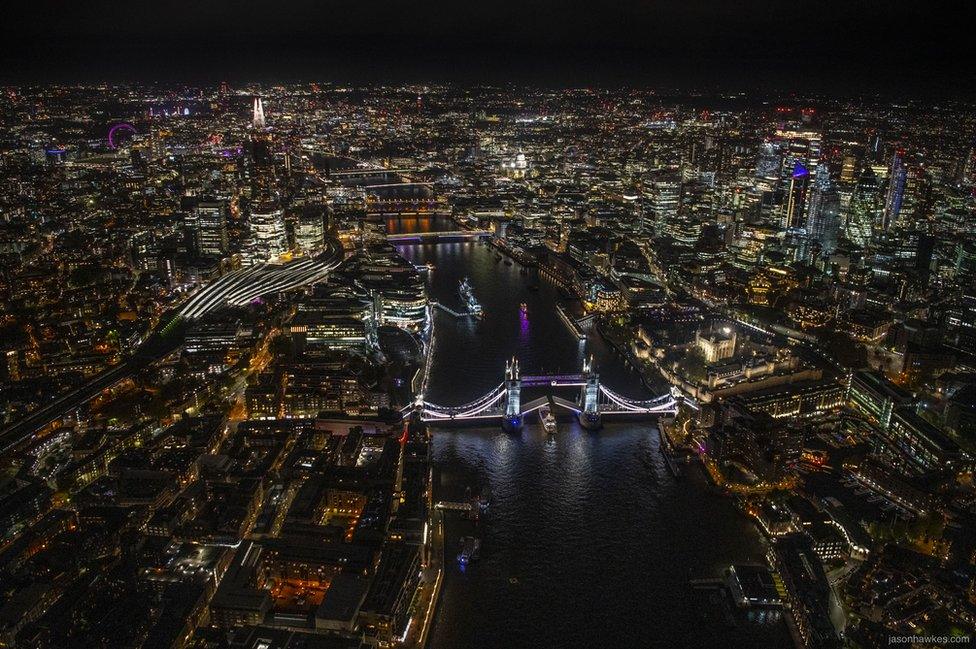 River Thames at night