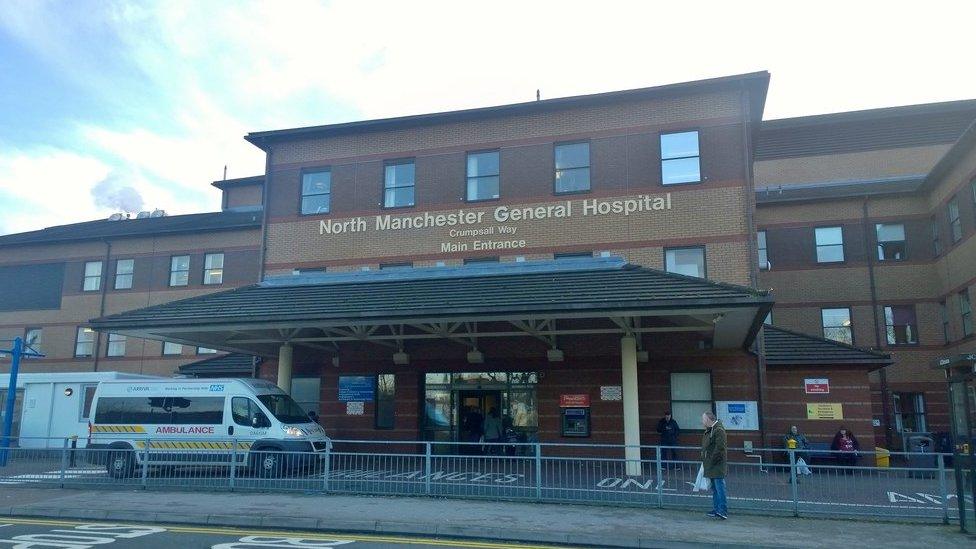 North Manchester General Hospital seen from the outside