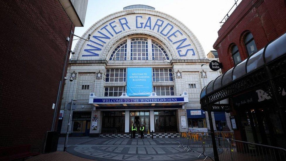 Facade of Blackpool Winter Gardens