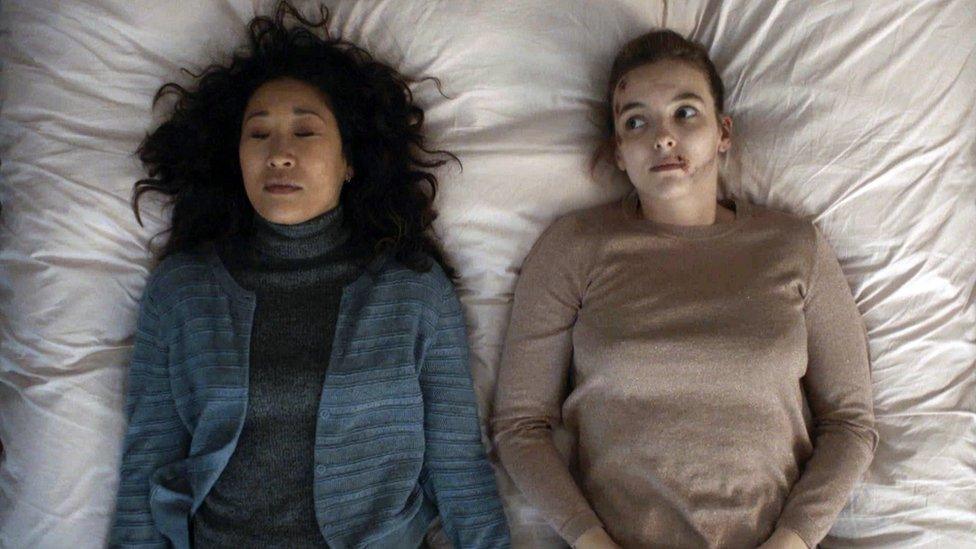 Sandra Oh and Jodie Comer in Killing Eve