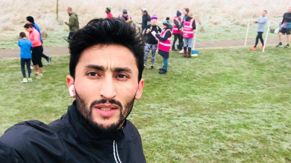 Rahim has joined a running club in Northamptonshire