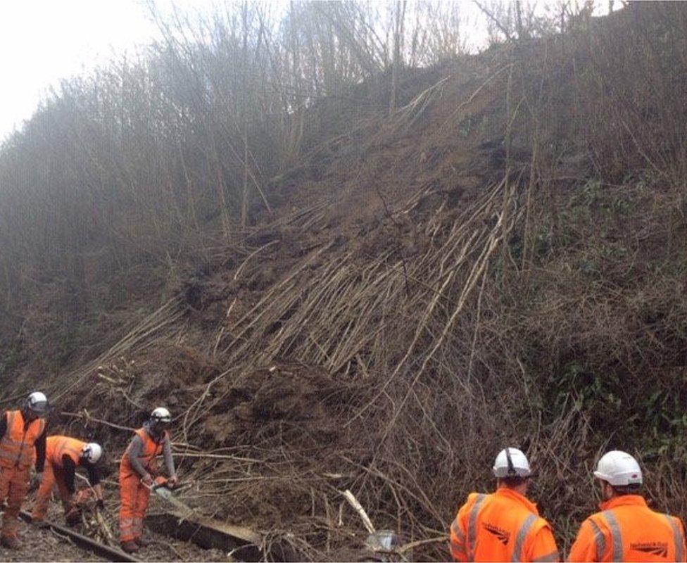 Landslip at Wadhurst